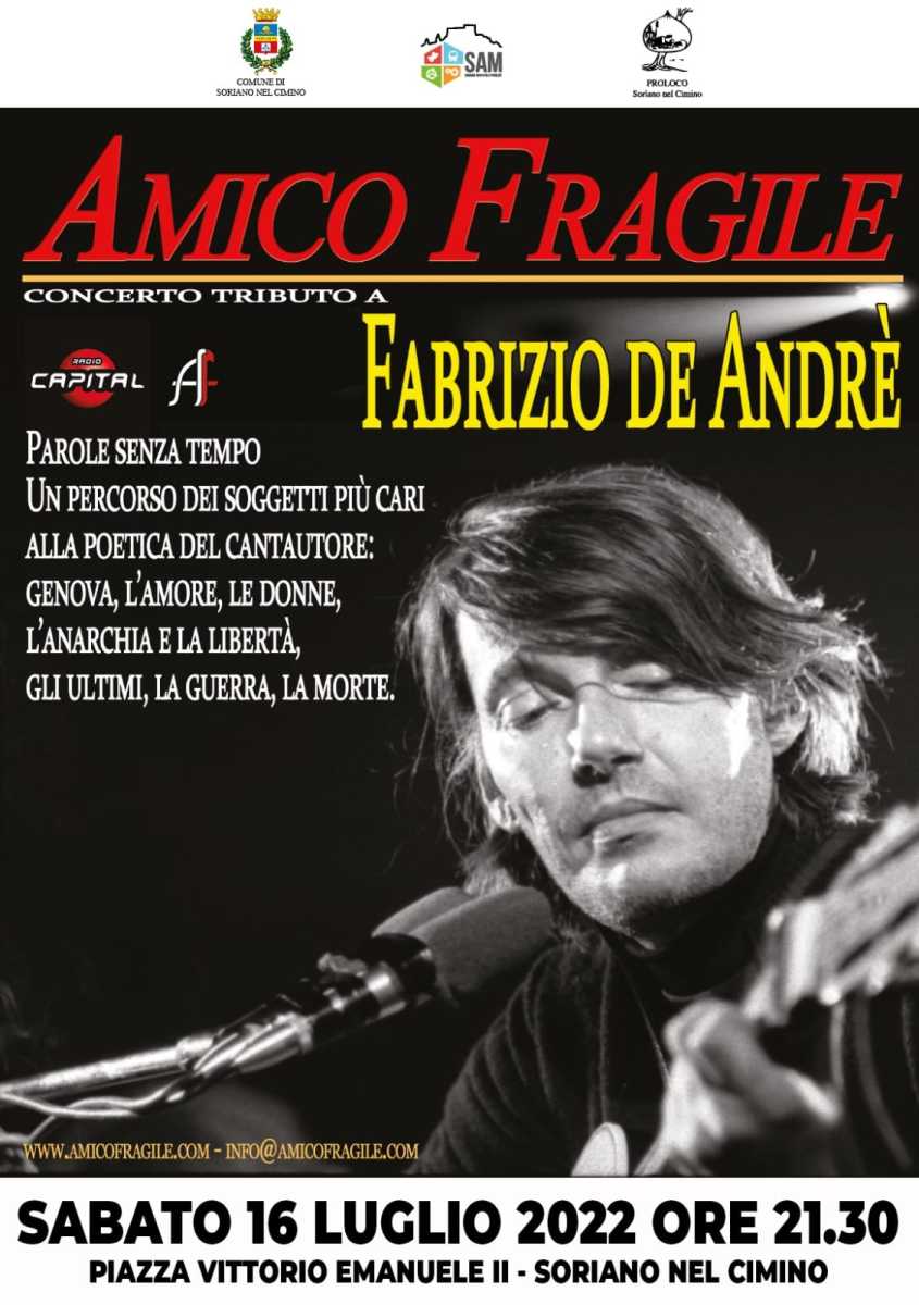Amico Fragile Live@Risonando De Andrè – Soriano nel Cimino 16.07.2022